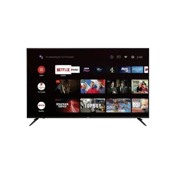 JVC 50 Inch 4k UHD Smart TV Android Official With Google Assistant Black Model LT50N7105 | 1 Year Full Warranty.