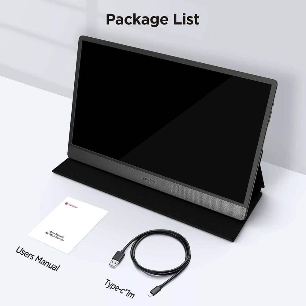 KOORUI 15.6-Inch Portable Monitor IPS FHD 1920 x 1080 60Hz 6ms | 15B1 - Image 5