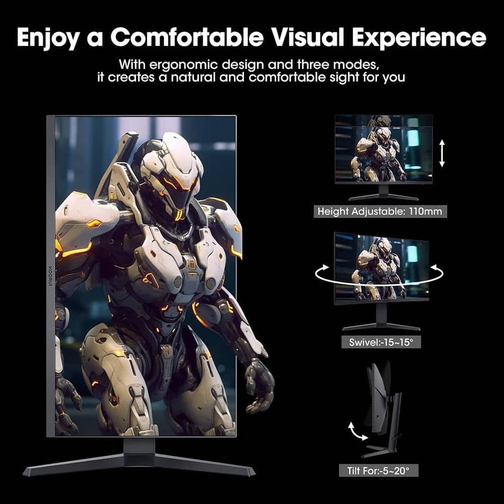 KOORUI 27-Inch Gaming Monitor IPS QHD 2560 x 1440 240Hz 1ms | 27E3QK - Image 3