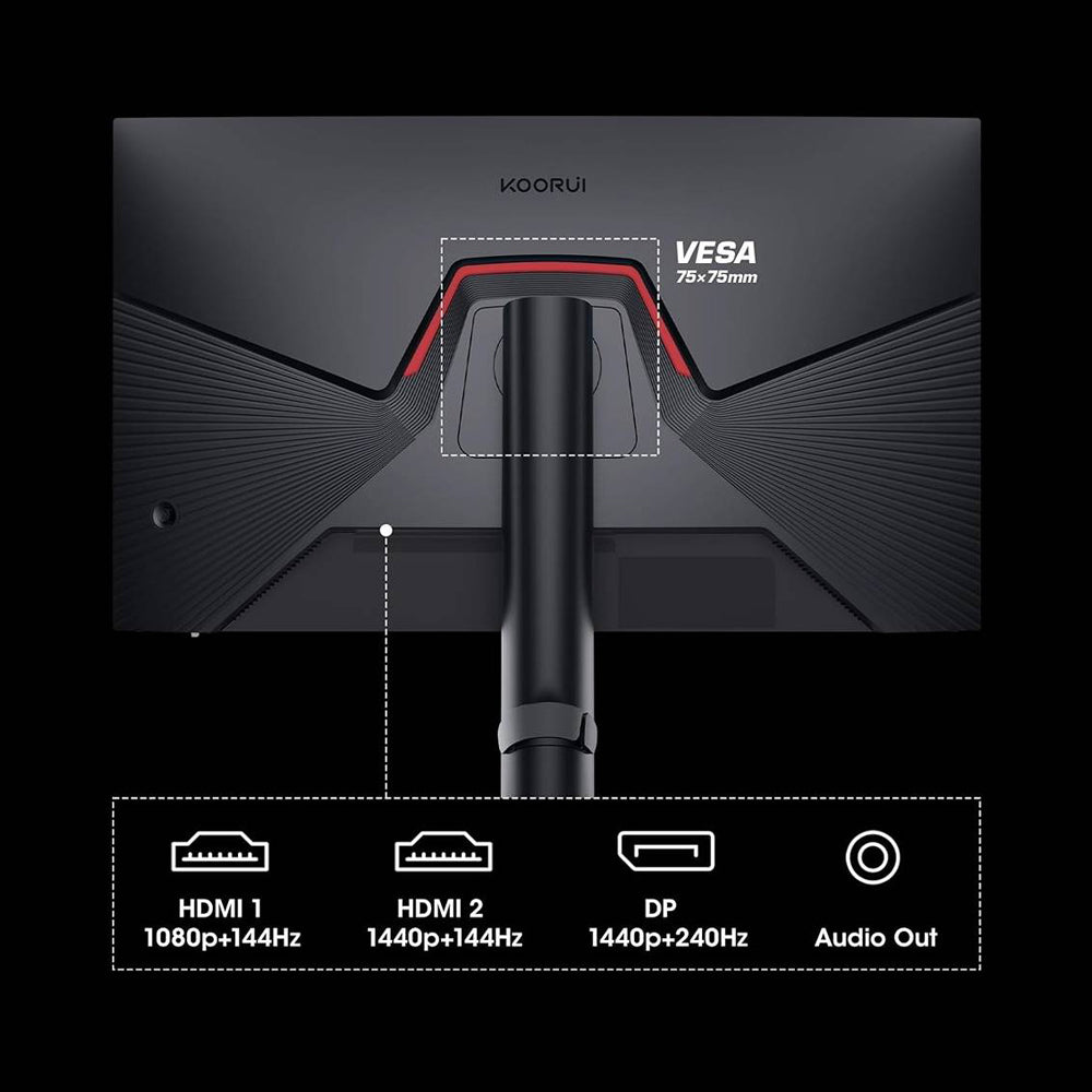 KOORUI 27-Inch Gaming Monitor IPS QHD 2560 x 1440 240Hz 1ms | 27E3QK - Image 5