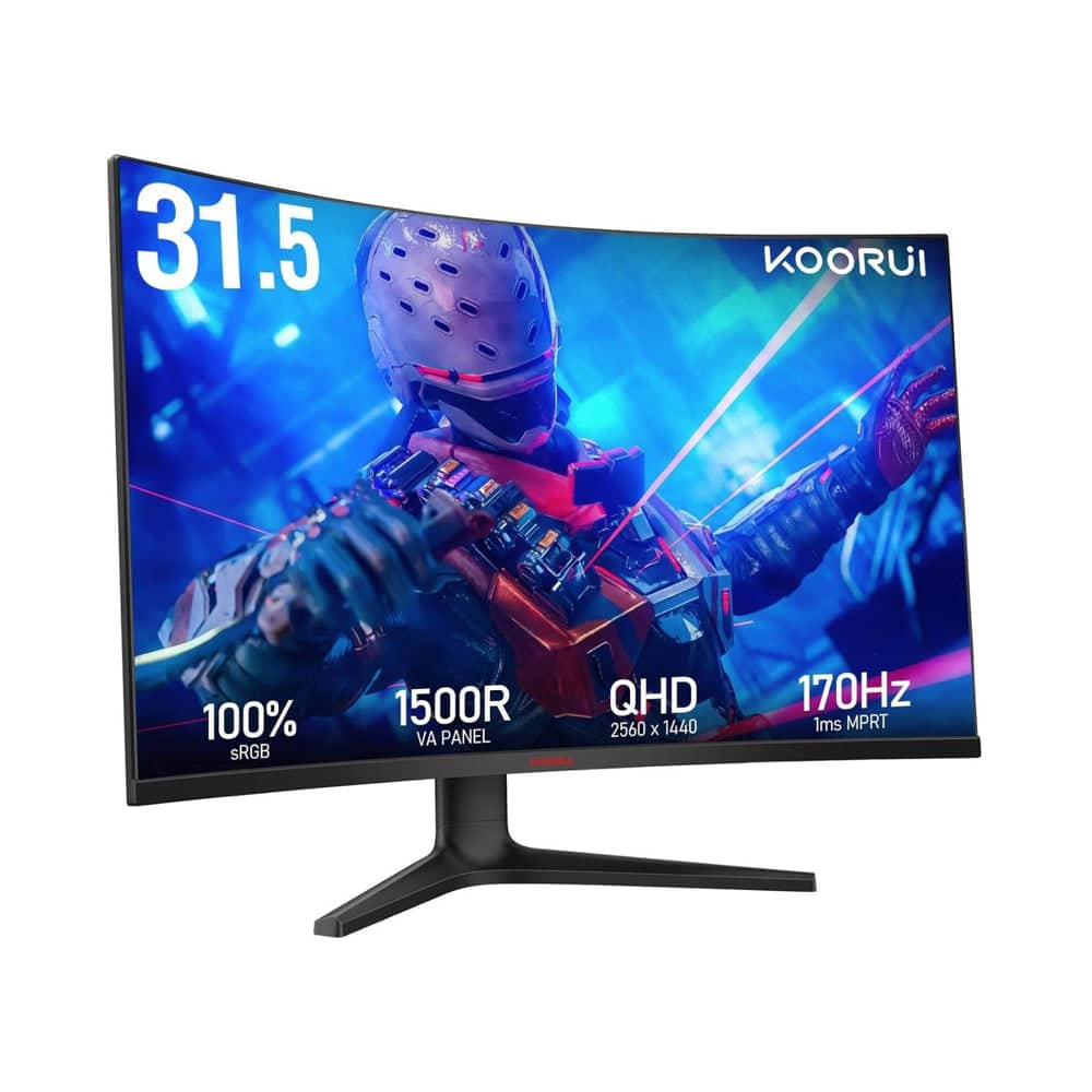 KOORUI 32-Inch Gaming Curved Monitor VA QHD 2560 x 1440 170Hz 1ms | 32E6QC - Image 2
