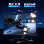KOORUI 32-Inch Gaming Curved Monitor VA QHD 2560 x 1440 170Hz 1ms | 32E6QC - Image 5