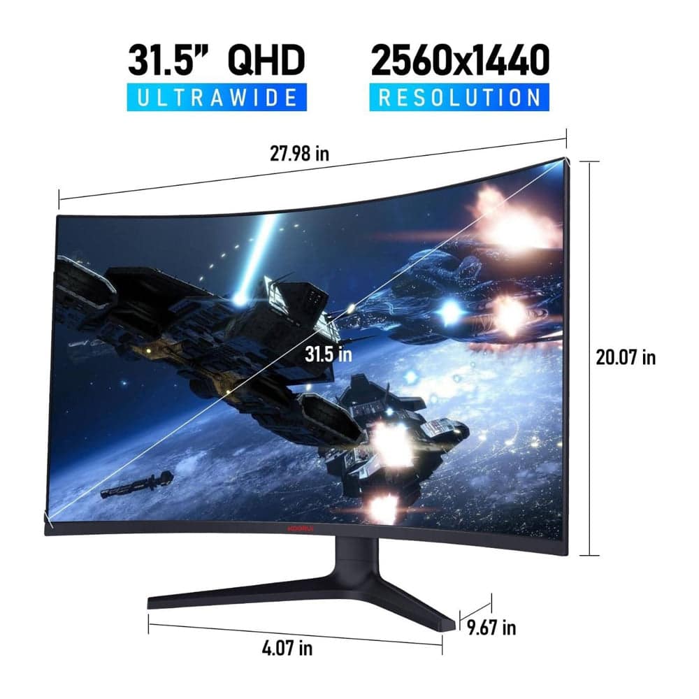 KOORUI 32-Inch Gaming Curved Monitor VA QHD 2560 x 1440 170Hz 1ms | 32E6QC - Image 4