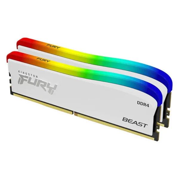Kingston FURY Beast 16GB  (2 x 8GB) DDR4 RGB Special Edition RAM White | KF432C16BWAK2/16