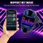 LED Face Mask for Fun Parties APP Controlled & Rechargeable - Image 2