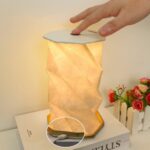 LED Rotating Book Light ABS Wood & Paper Lamp - Image 6