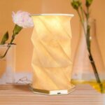 LED Rotating Book Light ABS Wood & Paper Lamp - Image 5