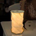 LED Rotating Book Light ABS Wood & Paper Lamp - Image 2