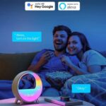 LED Smart Alarm Clock Speaker | Colorful LED Wake Up Light Voice APP Control - Image 4
