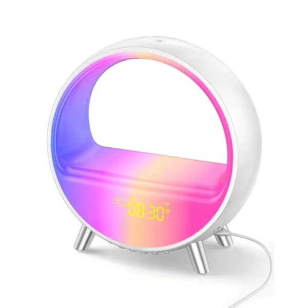 LED Smart Alarm Clock Speaker | Colorful LED Wake Up Light Voice APP Control