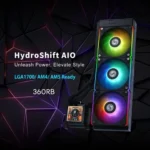 Lian Li Hydroshift LCD 360R AIO CPU Cooler, Black- HSLCD36RB - Image 2