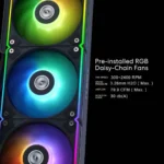 Lian Li Hydroshift LCD 360R AIO CPU Cooler, Black- HSLCD36RB - Image 3