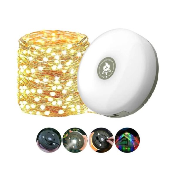Multi-function Camping Lamp XTE LED+ SMD Warm Light + RGB Light String KXK-828 10meters