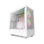 NZXT H5 Flow RGB Compact Mid-Tower Airflow Case, White | CC-H51FW-R1
