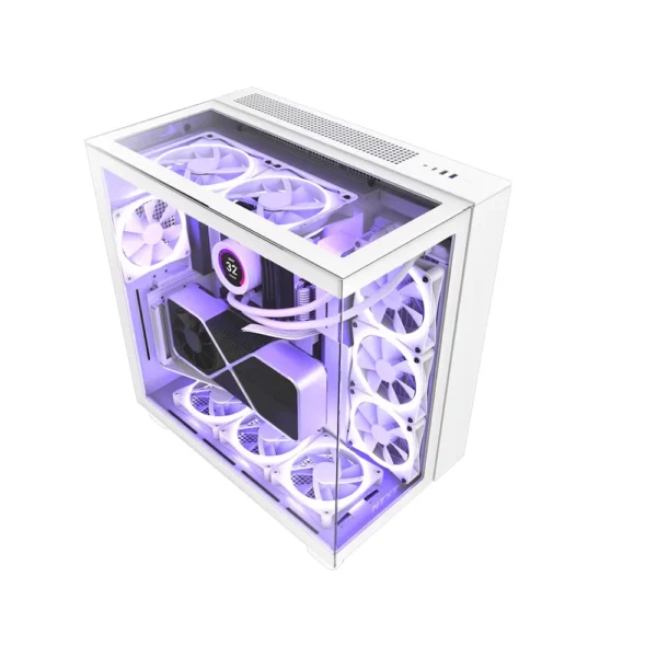 NZXT H9 Elite Edition ATX Mid Tower Case, White – CM-H91EW-01
