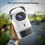 Promate 4K Ultra HD Wireless LCD Projector with Built-In Speaker & Monopod Stand- Beamer-A250 - Image 7