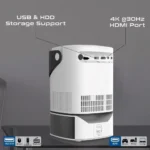 Promate 4K Ultra HD Wireless LCD Projector with Built-In Speaker & Monopod Stand- Beamer-A250 - Image 5