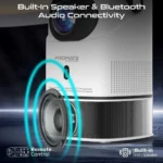 Promate 4K Ultra HD Wireless LCD Projector with Built-In Speaker & Monopod Stand- Beamer-A250 - Image 6