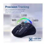 Promate Cursor EZGrip™ Ergonomic Wireless Mouse, Black - Image 3