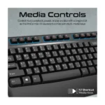 Promate Ergonomic Wireless Multimedia Keyboard with Palm Rest and Ambidextrous Mouse, ProCombo-14 - Image 5