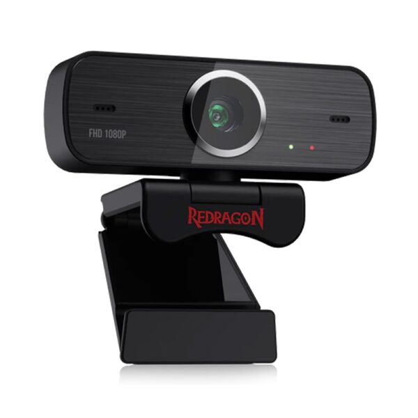Redragon GW800 Full HD 1080P Hitman Webcam with Built-in Dual Microphone 360-Degree Rotation – 2.0 USB Skype, Computer Web, Streaming Camera | GW800