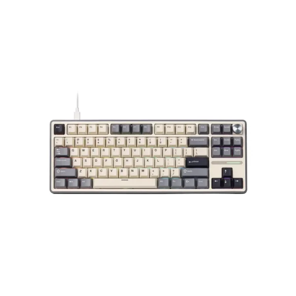 RK ROYAL Kludge R87 Pro TKL Wired Gaming Keyboard, Grey – R87-Pro