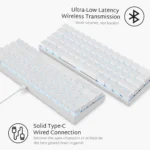 ROYAL KLUDGE RK61 60% Wireless Mechanical Keyboard, White – RK61 - Image 3