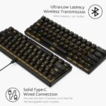 ROYAL KLUDGE RK61 60% Wireless Mechanical Keyboard, Black – RK61 - Image 4