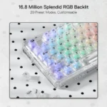 Redragon ELF PRO K649 75% Gasket Mechanical Gaming Keyboard, White – K649CT-RGB-PRO - Image 3