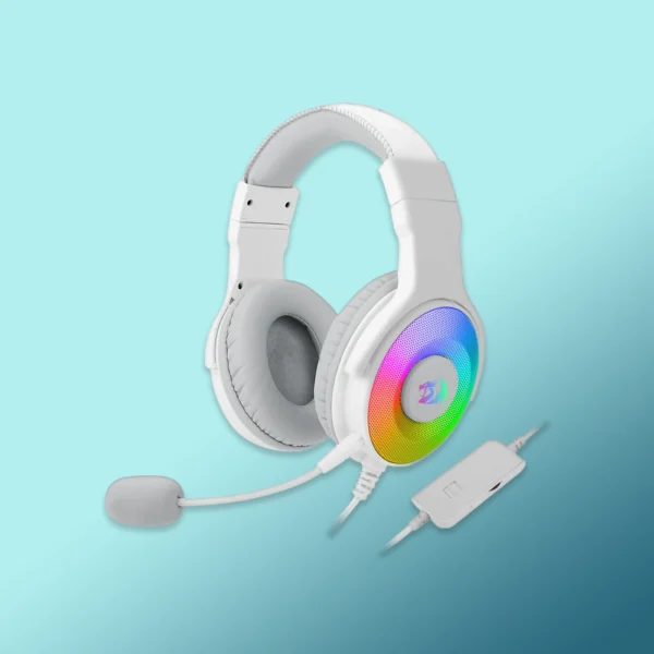 Redragon H350 Pandora RGB Wired Gaming Headset, White – Pandora H350WRGB