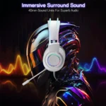 Redragon SCREAM H231 Wired Gaming Headset, White- H231W-RGB - Image 3