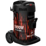 Toshiba 20 Liters Drum Vacuum Cleaner, 1800 Watts, Pull Handle, Dust Tank, Color Black/Red Model – VC-DR180ABF(R) | 1 Year Warranty.