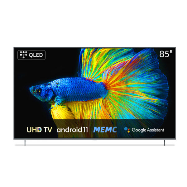 CHiQ 85 Inch QLED Smart TV HD Android 11.0, Black Model – U85QF8T – 1 Year Full Warranty