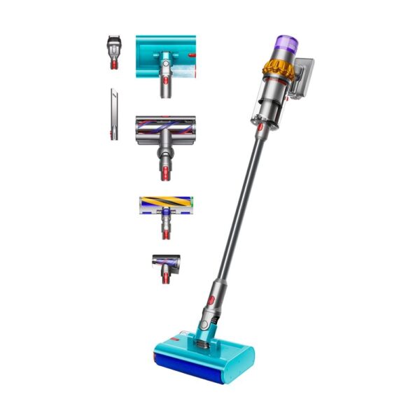 Dyson ​Wet Dry Vacuum Cleaner, Submarine Wet Roller Cleaner Head, Color Yellow/Nickel Model – V15S Detect Submarine – 1 Year Warranty.