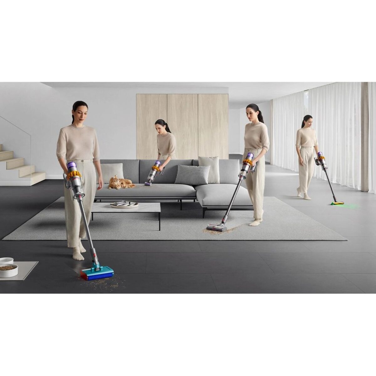 Dyson ​Wet Dry Vacuum Cleaner, Submarine Wet Roller Cleaner Head, Color Yellow/Nickel Model – V15S Detect Submarine – 1 Year Warranty. - Image 4