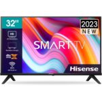 Hisense 32 Inch Smart TV HD VIDAA Dolby DTS HD Sound High Contrast Color Black Model – 32A4K – 1 Year Warranty.