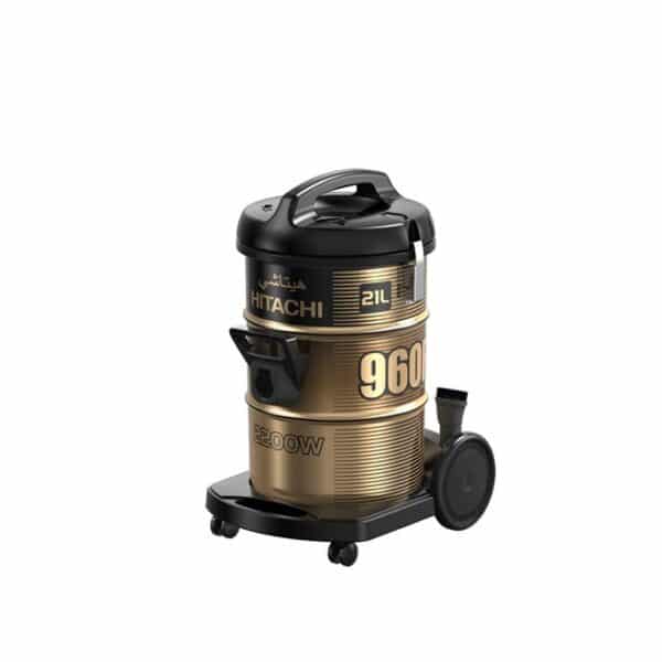 Hitachi 21 Liter Durm Vacuum Cleaner, Color Black/Gold Model – CV-960YBK | 1 Year Full Warranty