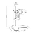 Skill tech single Aluminum Gas Spring Monitor Arm – SH T01 - Image 2