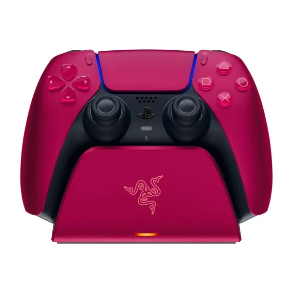 Razer Quick Charging Stand for PlayStation 5: Quick Charge – Curved Cradle Design – Matches PS5 DualSense Wireless Controller – One-Handed Navigation – USB Powered – Pink (RC21-01900300-R3M1)
