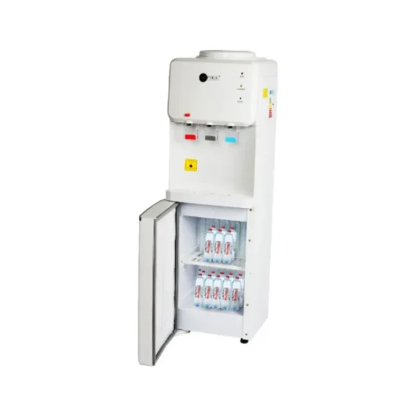 AFRA Top Loading Water Dispenser with Bottom Refrigerator, 3-Tap, 550W Heating, 100W Cooling, White, Rust-Proof Tank, Model AF-9830WDWH | 2-Year Warranty
