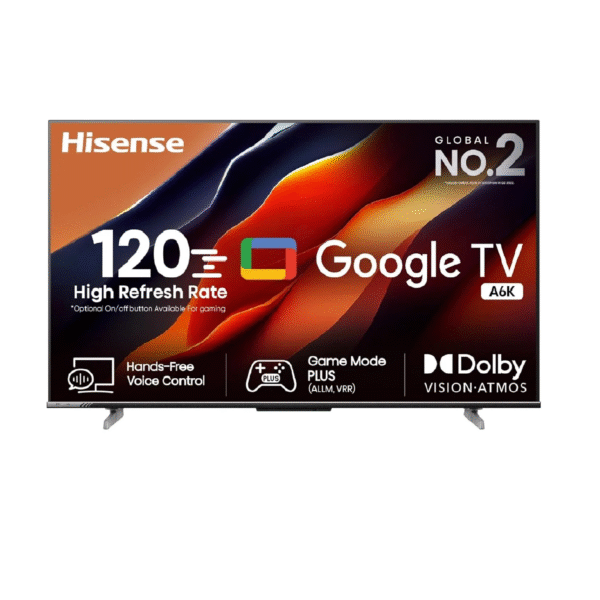 Hisense 50 Inch Smart TV UHD 4K VIDAA Dolby DTS HD Sound High Contrast Color Black Model – 50A6K – 1 Year Warranty.