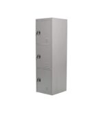 Galaxy Design 3 Door Metal Locker, Grey – 30(L) x 35(W) x 110(H) CM, GDF-3T