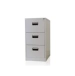 3 Drawer Vertical Filing Cabinet, Grey (H107 X W62 X D45)