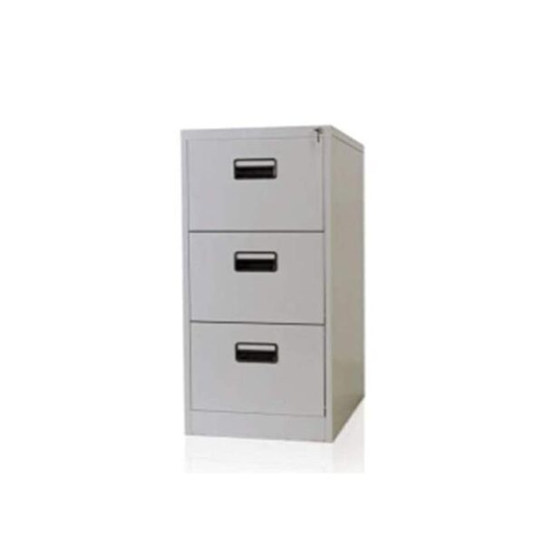 3 Drawer Vertical Filing Cabinet, Grey (H107 X W62 X D45)