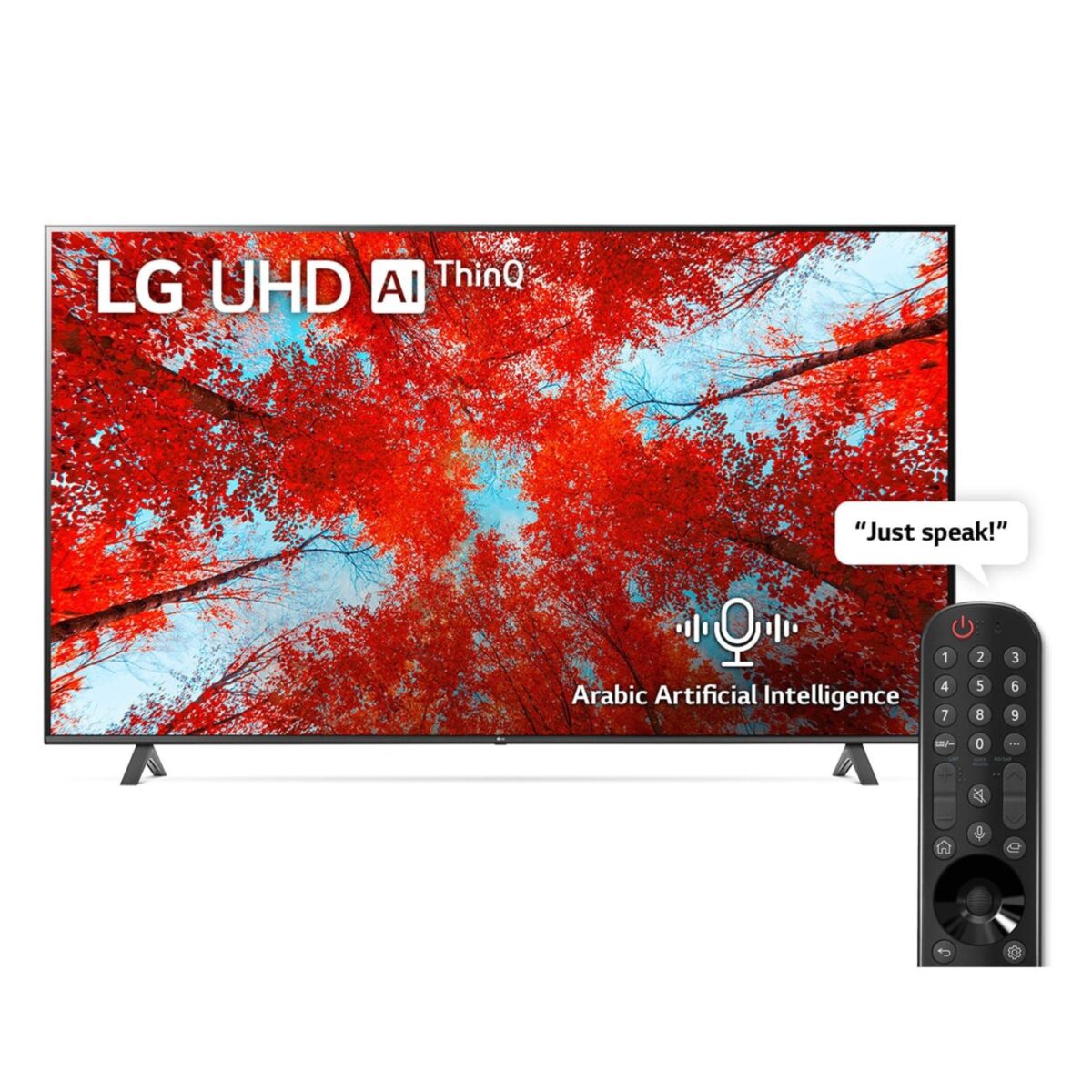 LG 86 Inch Smart TV, UQ90 Series, Cinema Screen Design, 4K Active HDR, WebOS22, ThinQ AI, Color Black Model – 86UQ90006LD – 1 Year Warranty. - Image 1