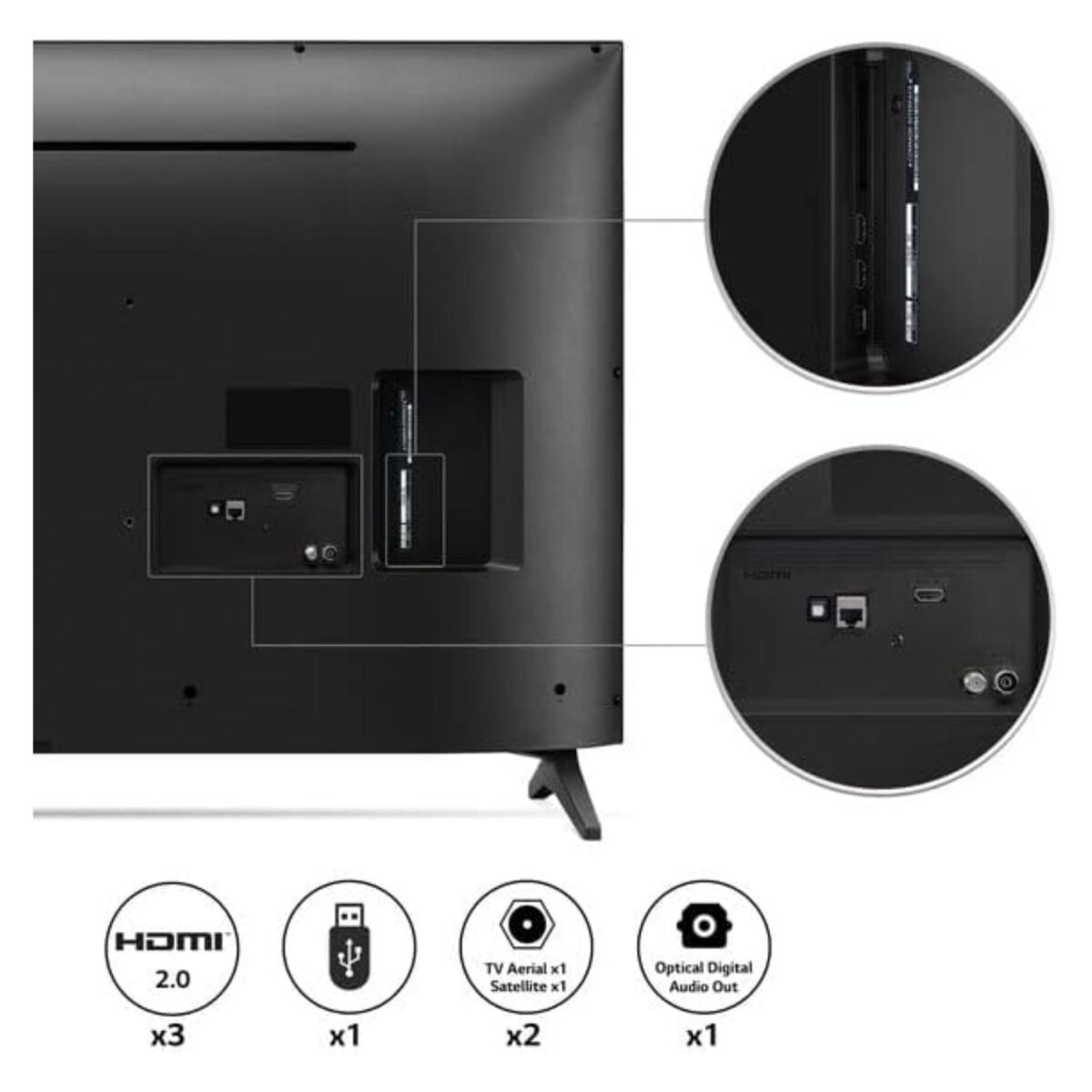 LG 50 Inch Smart TV, 4K UHD, WebOS TV With ThinQ AI, Active HDR, (NANO751 Series) Black Model – 50UQ751EG – 1 Year Warranty. - Image 3