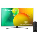 LG 75 Inch Smart TV, OLED 4K, Nano79 Series, WebOS, ThinQ AI, Active HDR, Color Black Model – 75NANO796QA – 1 Warranty.