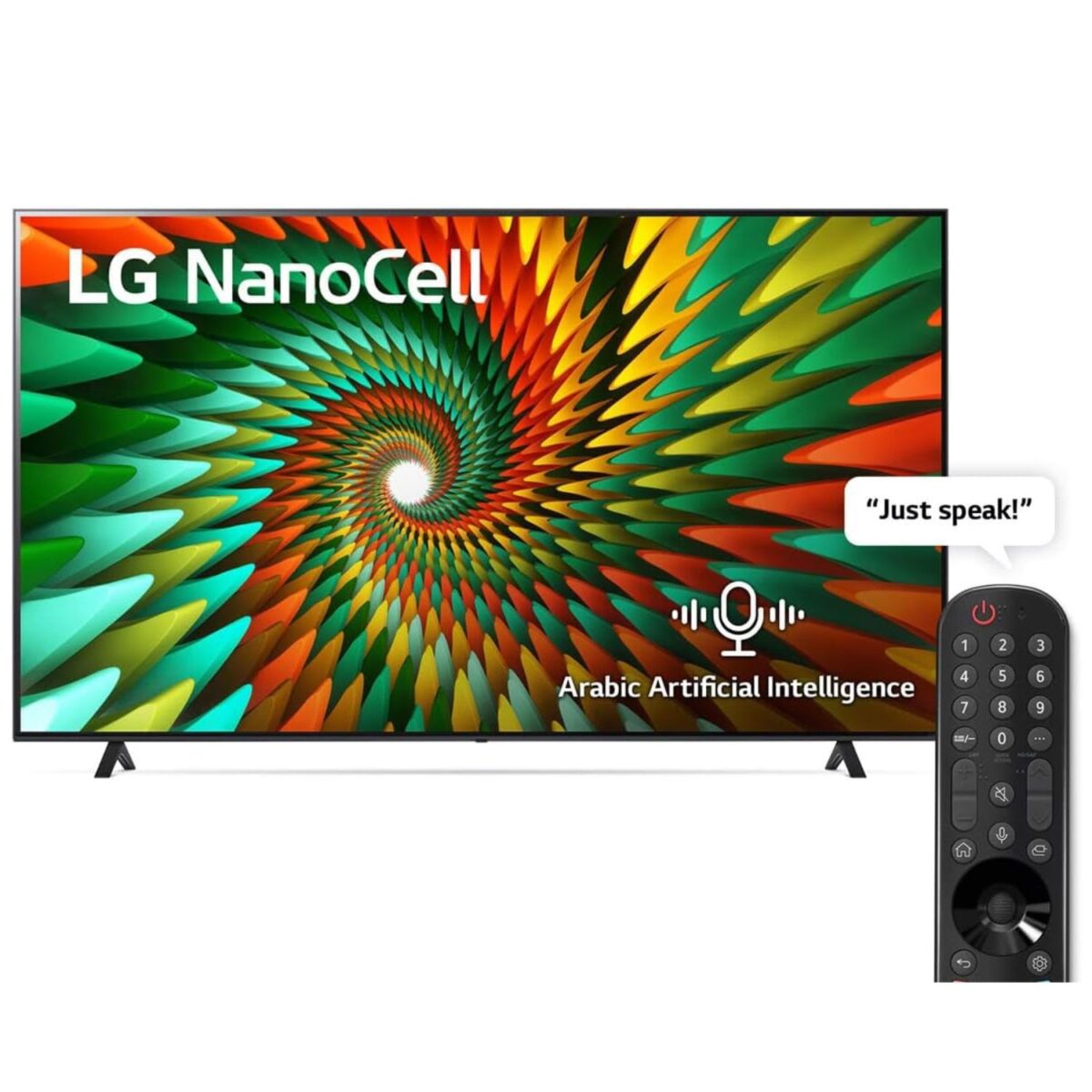 LG 65 Inch NanoCell 4K Smart TV, WebOS With ThinQ AI, Active HDR, (NANO77 Series), Color Black Model – 65NANO776RA – 1 Year Warranty - Image 1