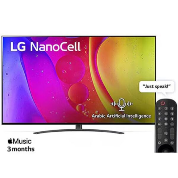 LG 65 Inch Smart TV, NanoCell, 4K Active HDR, WebOS, Smart AI ThinQ, Local Dimming, (NANO84 Series) Black Model – 65NANO846QA | 1 Year Warranty