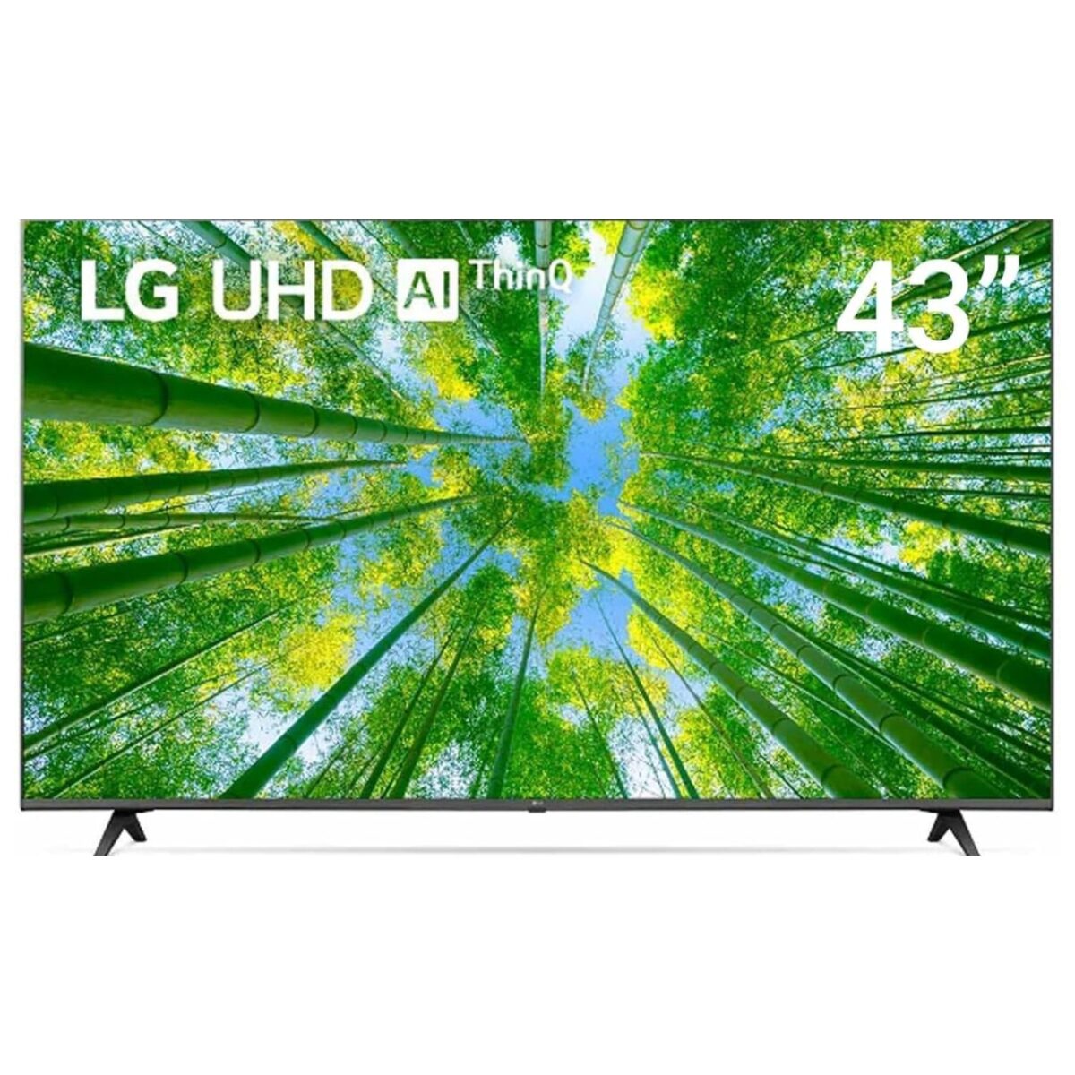LG 43 Inch Smart TV, 4K Active HDR , Cinema Screen Design, WebOS, ThinQ AI, (UQ8000 Series) Black Model – 43UQ80006LD-AMAE – 1 Year Warranty. - Image 1